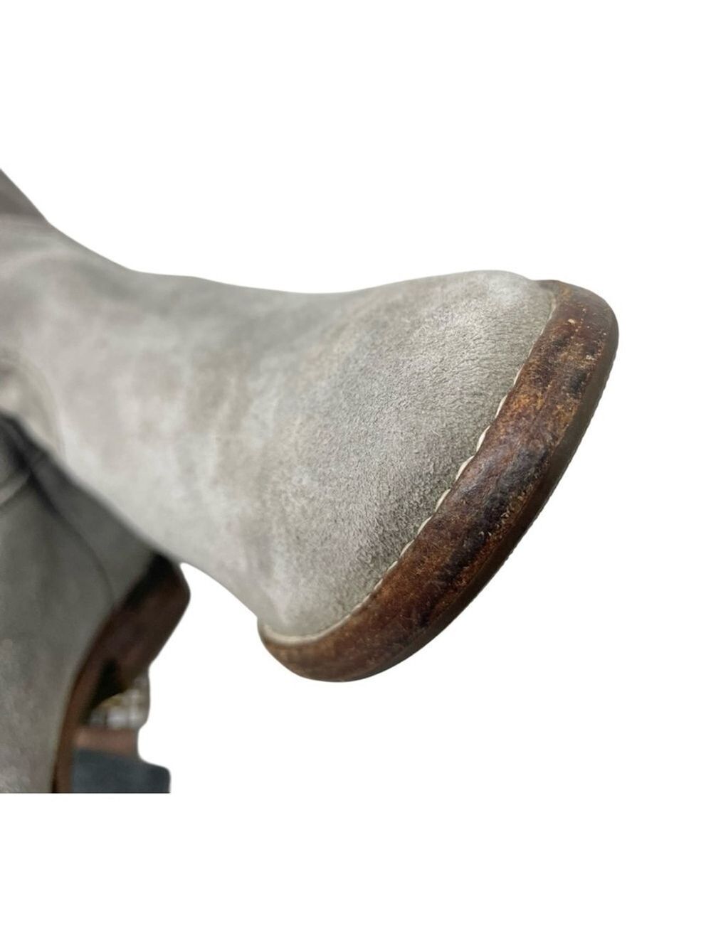 * Isabel Marant Etoile Crisi Slouchy Western Taupe Suede Boots Size 36 - Picture 14 of 14